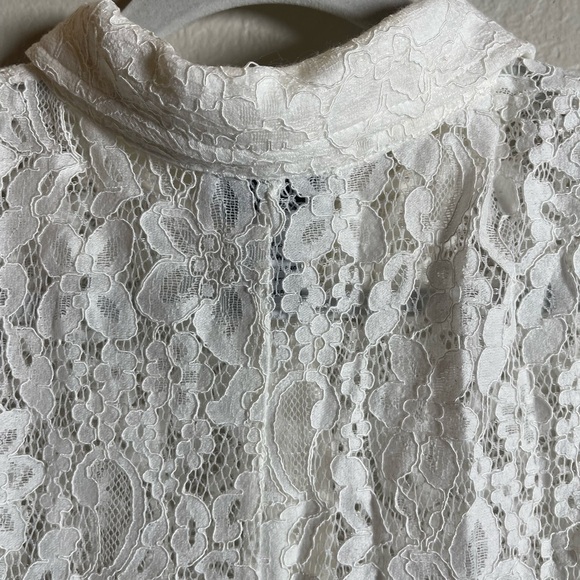 MONROE & MAIN Women’s cotton lace button up vest sz L feminine whimsical - Picture 6 of 7